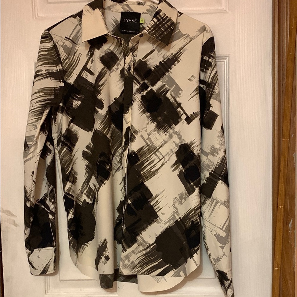 Lysse Men's Black and White Shirt